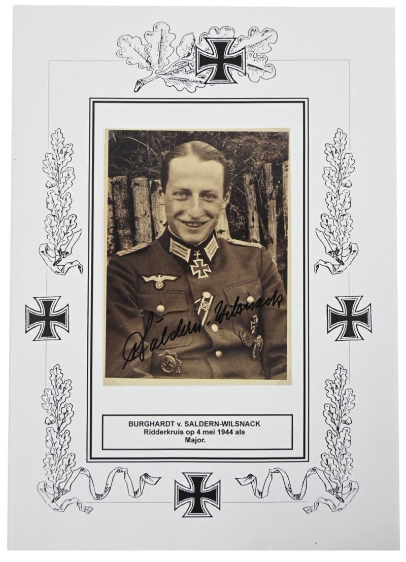 Signature of Wehrmacht Heer KC Recipient 'Burghardt von Saldern-Wilsnack' — image 2