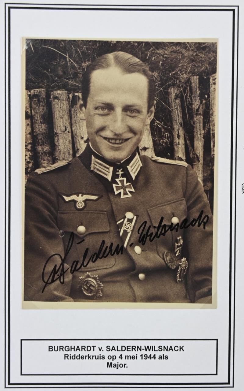 Signature of Wehrmacht Heer KC Recipient 'Burghardt von Saldern-Wilsnack' — image 3