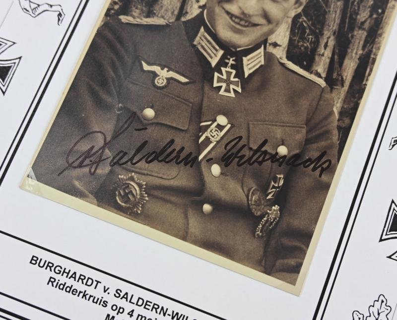 Signature of Wehrmacht Heer KC Recipient 'Burghardt von Saldern-Wilsnack' — image 4