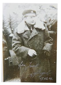 Signature of Waffen-SS KC Recipient 'Hans Siegel'