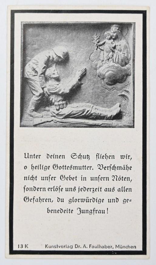 German WH Deathcard 'Matthias Dresler' — image 2