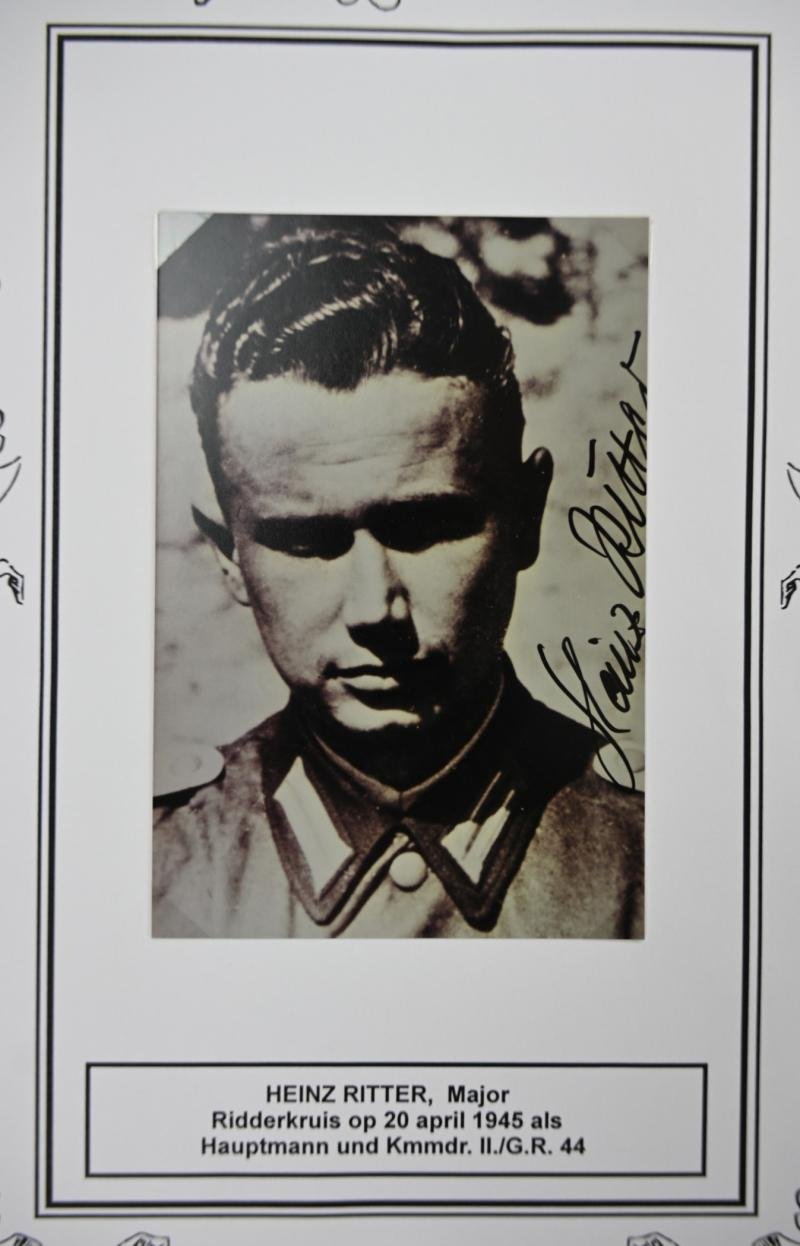Signature of Wehrmacht (Heer) KC Recipient 'Heinz Ritter' — image 4