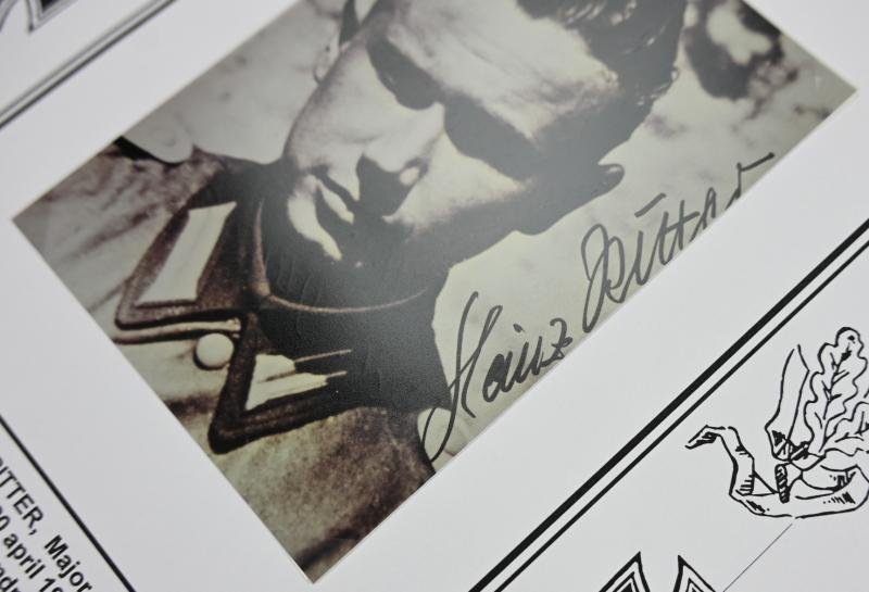 Signature of Wehrmacht (Heer) KC Recipient 'Heinz Ritter' — image 5