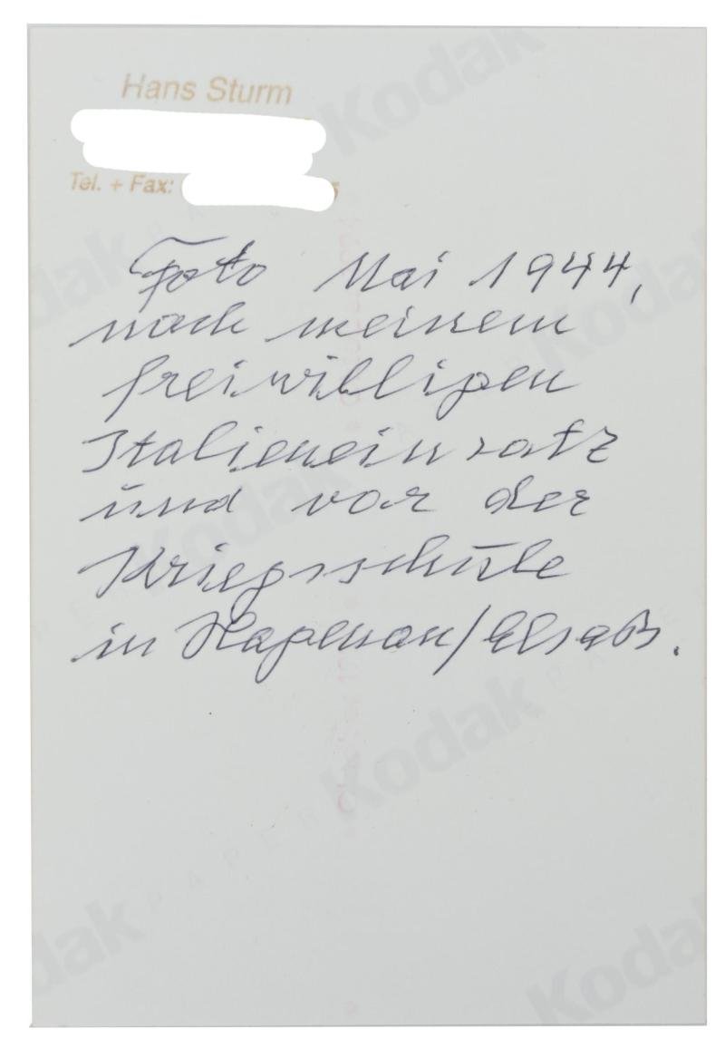 Signature of Wehrmacht Heer KC Recipient 'Hans Sturm' — image 5