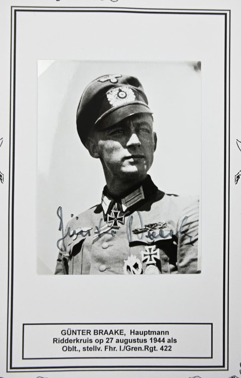 Signature of Wehrmacht Heer KC Recipient 'Günter Braake' — image 3