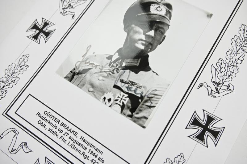 Signature of Wehrmacht Heer KC Recipient 'Günter Braake' — image 4