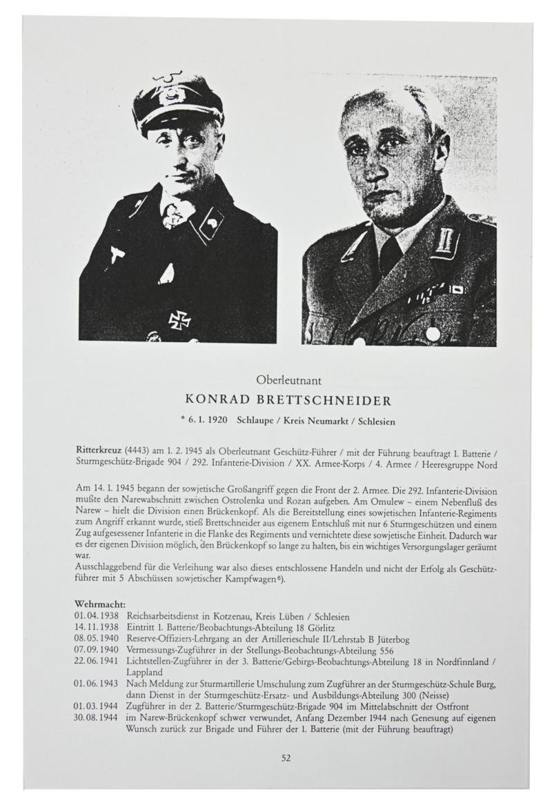 Signature of Wehrmacht Heer KC Recipient 'Konrad Brettschneider' — image 7