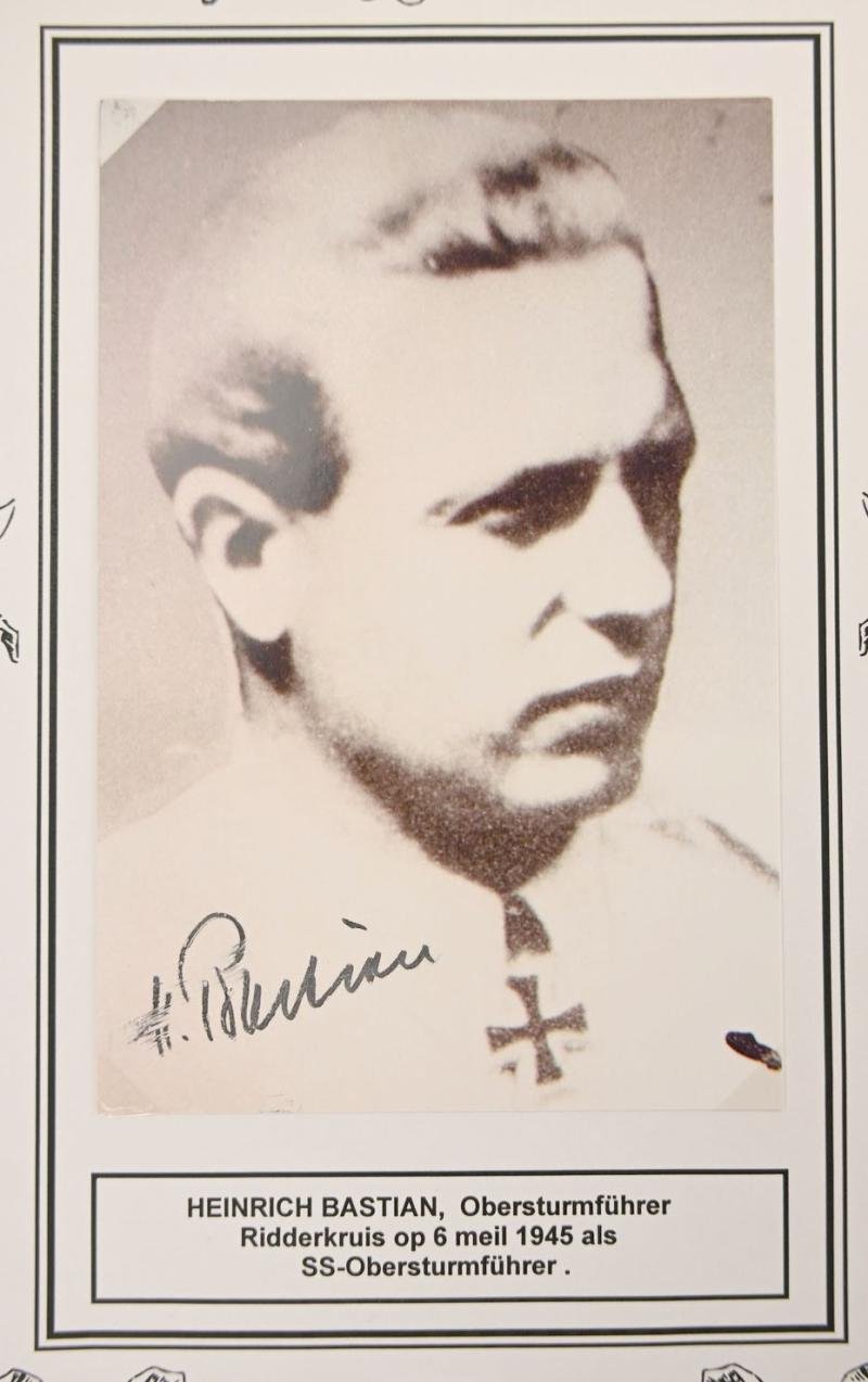 Signature of Waffen-SS KC Recipient 'Heinrich Bastian' — image 3