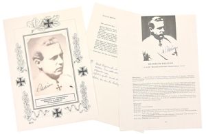 Signature of Waffen-SS KC Recipient 'Heinrich Bastian'