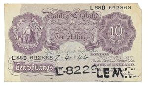 British WW2 Named Banknote