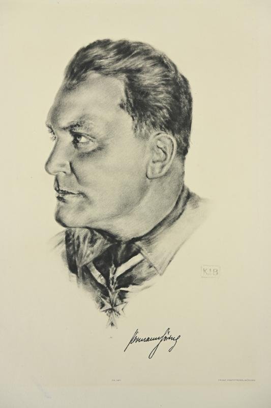 German Portrait Print/Litho of Reichsmarshall Hermann Göring by K.J.Böhringer — image 2
