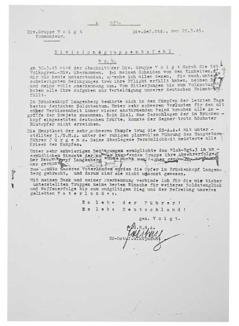 Signature of Waffen-SS KC Recipient 'Heinz Jürgens' — image 7