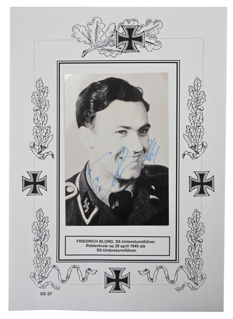 Signature of Waffen-SS KC Recipient 'Friedrich Blond' — image 2