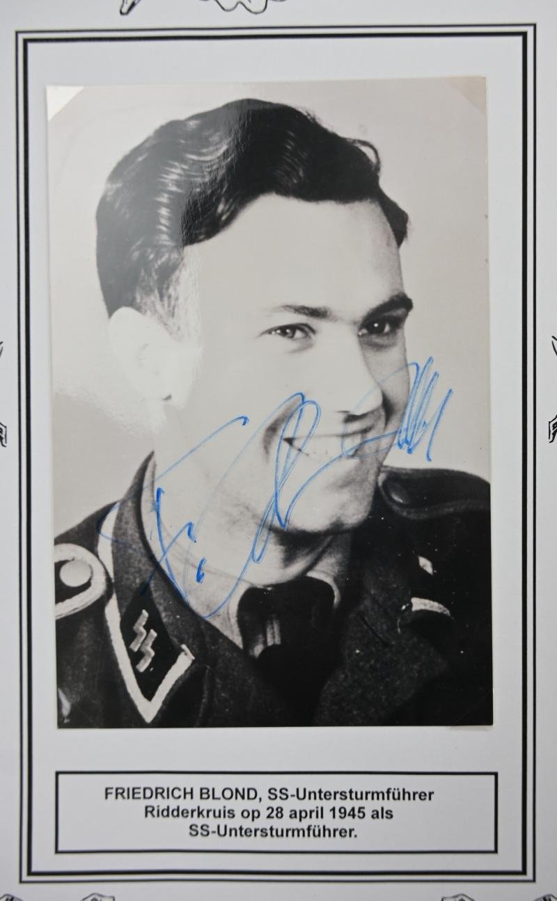 Signature of Waffen-SS KC Recipient 'Friedrich Blond' — image 3