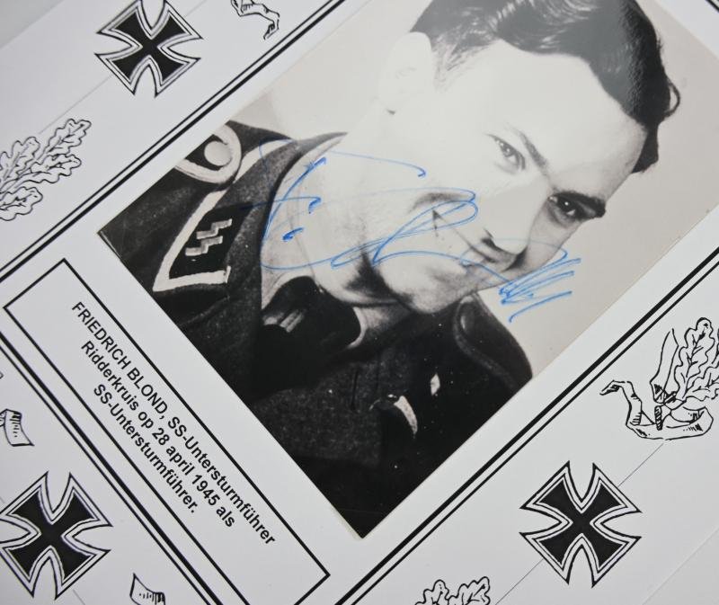 Signature of Waffen-SS KC Recipient 'Friedrich Blond' — image 4