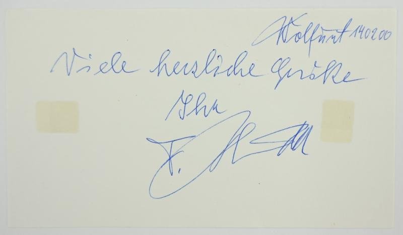 Signature of Waffen-SS KC Recipient 'Friedrich Blond' — image 5