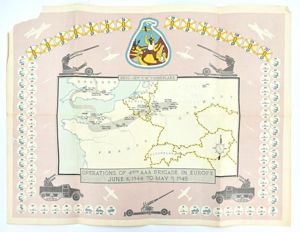 US WW2 Route Map 131st AAA