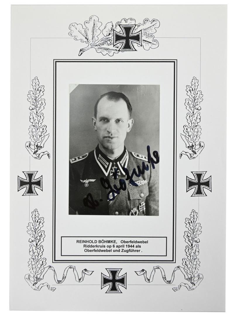 Signature of Wehrmacht KC Recipient 'Reinhold Böhmke' — image 2