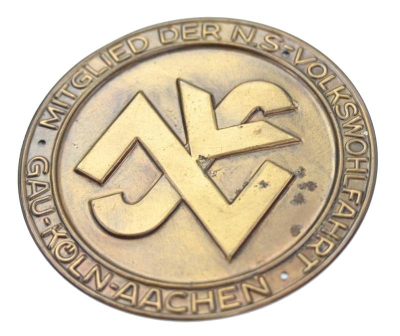 Germen NSV Memberplate 'Gau Koln-Aachen' — image 2