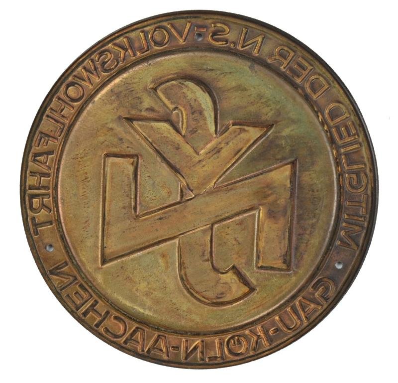 Germen NSV Memberplate 'Gau Koln-Aachen' — image 3