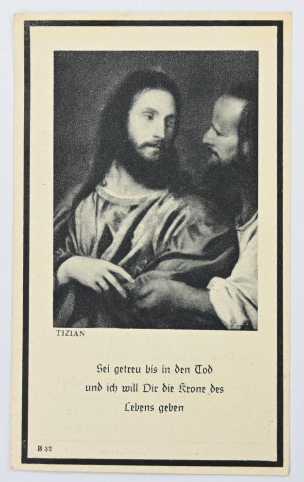 German WH GBJ Deathcard 'Franz Engelmayr' — image 2