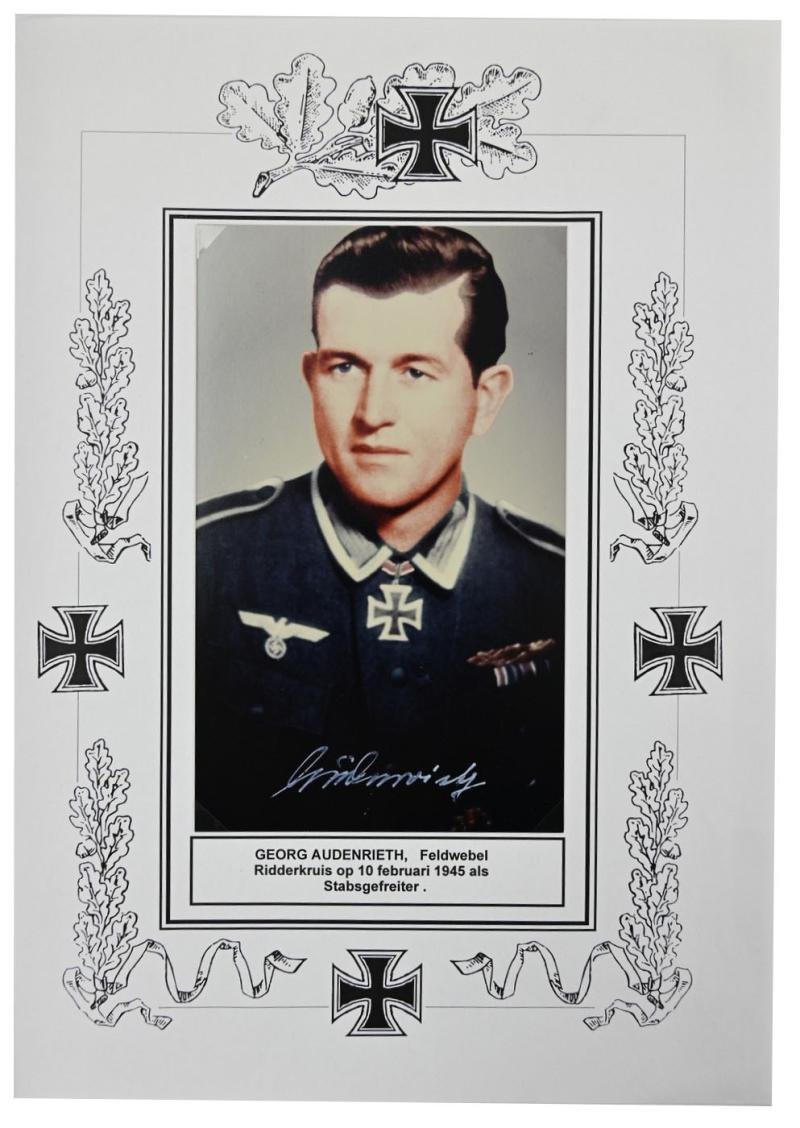 Signature of Wehrmacht Heer KC Recipient 'Georg Audenrieth' — image 2