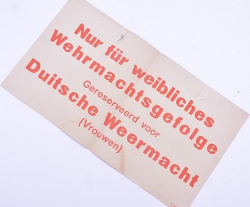 German/Dutch Wehrmacht Train Sign — image 4