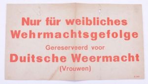 German/Dutch Wehrmacht Train Sign