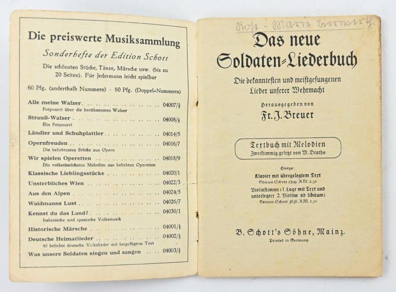 German WH Marching Songs Pocket Book — image 2