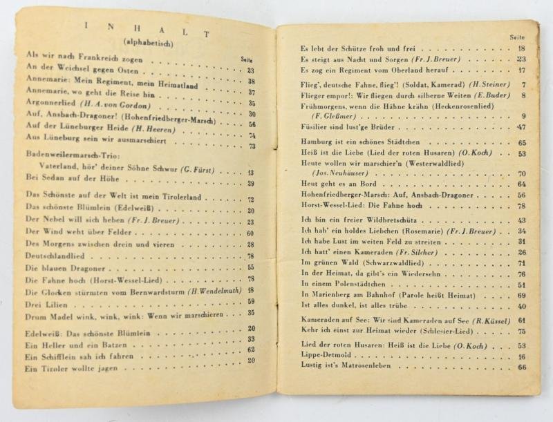 German WH Marching Songs Pocket Book — image 3