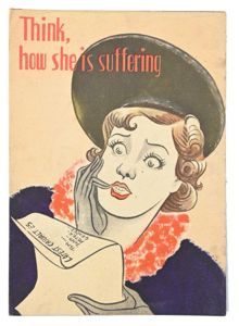Japanese WW2 Propaganda Leaflet 'Think, How She Is Suffering'