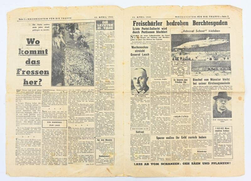 Allied WW2 Droppingsflyer 'Nachrichten für die Truppe' 13 April 1945 — image 3