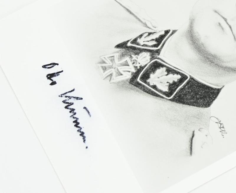 Postcard with Signature of Waffen-SS KC-OL&S Recipient 'Otto Kumm' — image 2