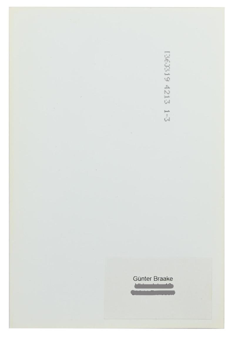 Signature of Wehrmacht Heer KC Recipient 'Günter Braake' — image 3