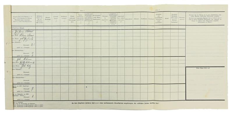 German SS 'Erbgesundheitsbogen' Form — image 3