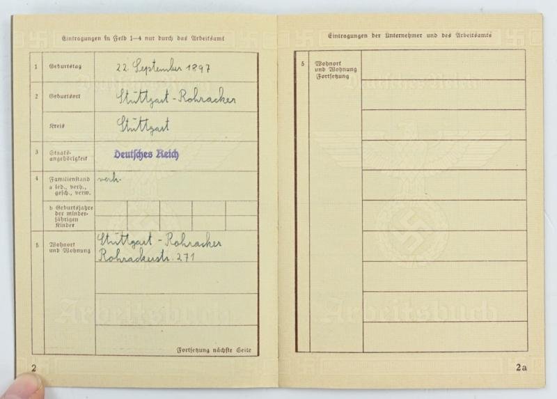 German Third Reich Workerspass — image 3