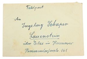German Waffen-SS TK Fieldpost Letter