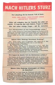 Allied WW2 Droppingsflyer 'Nach Hitlers Sturz'