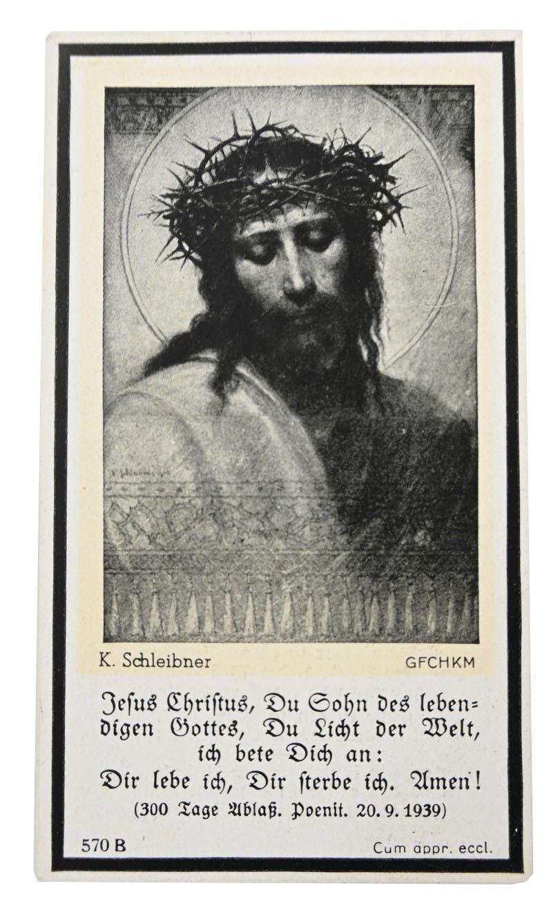 German WH Deathcard 'Uffz. Hans Umann' — image 2
