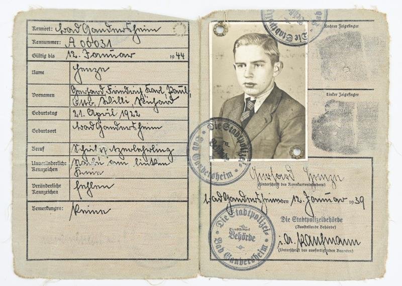 German Third Reich I.D. Card — image 2