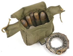 British WW2 Folding saw in pouch 1944