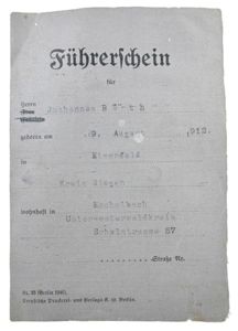 German WH Drivers License