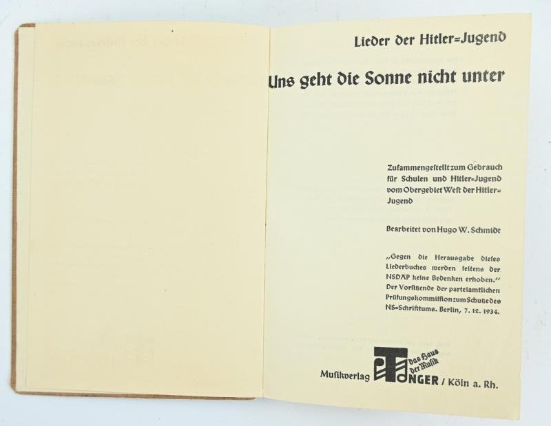 German HJ Songbook 'Uns geht die Sonne nicht unter' — image 2