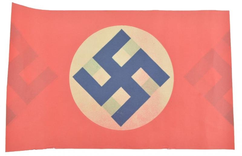 German Third Reich Paper Flag — image 2