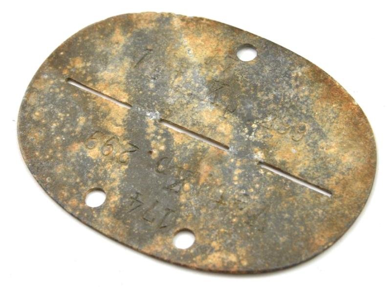 German WH Dog-Tag 'Vet.Kp. 299' — image 2