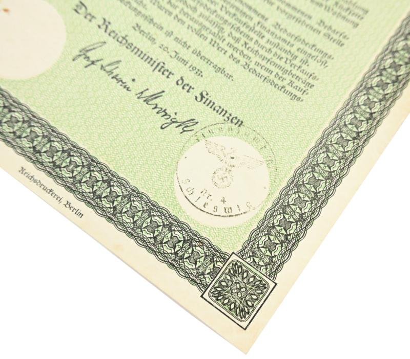 German Third Reich Era Marriage Loan Certificate — image 2