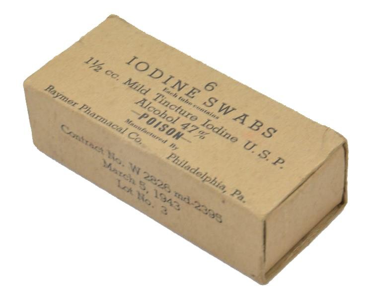 US WW2 Iodine Swabs in box — image 5