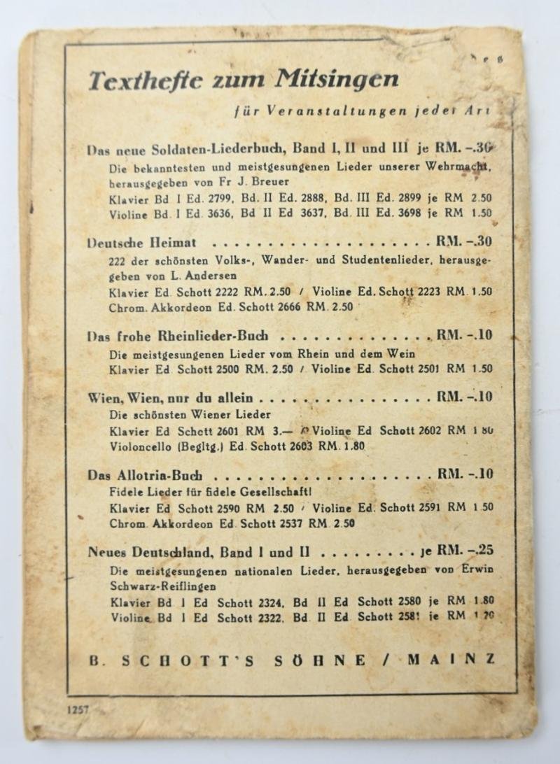 German WH Marching Songs Pocket Book — image 6