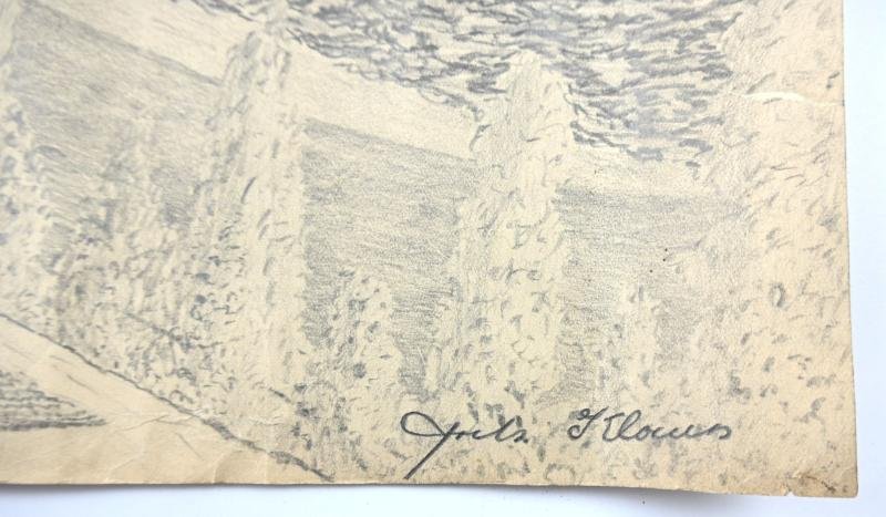 German Haus Wachenfeld, Hitler residence large drawing — image 2