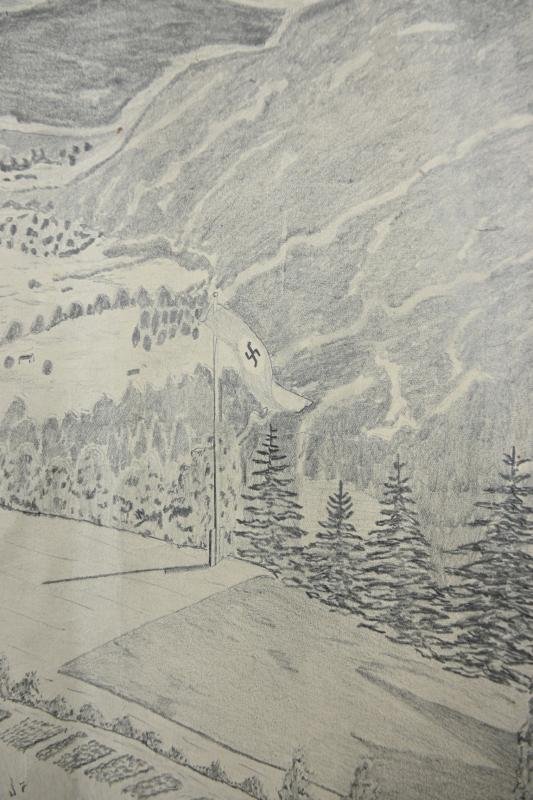 German Haus Wachenfeld, Hitler residence large drawing — image 4